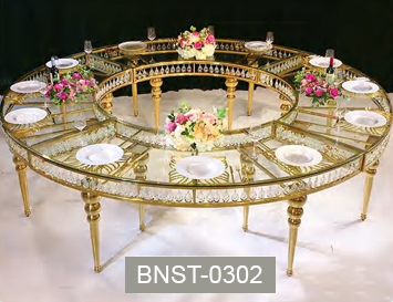 Gold Round Banquet Table