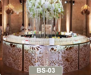 Marble Pattern Curved Counter