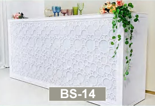 White Textured Panel Counter